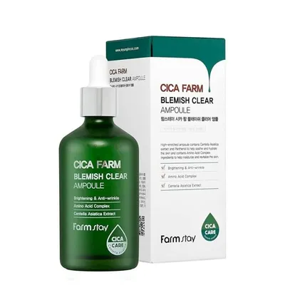 Серум с центела за акне и белези – FarmStay Cica Farm Blemish Clear Ampoule 100 ml