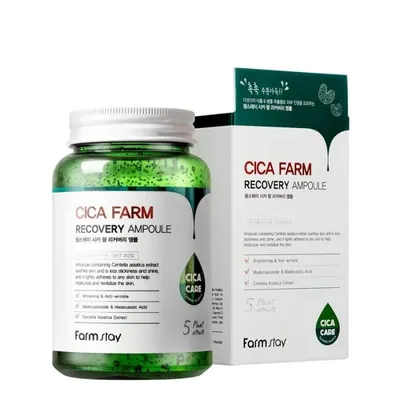 Ампула с центела за възстановяване и хидратация – FarmStay Cica Farm Recovery Ampoule 250 ml