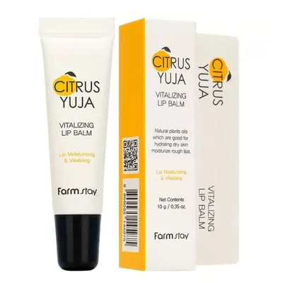 Балсам за устни с витамин C и юдзу за хидратация и подмладяване – FarmStay Citrus Yuja Vitalizing Lip Balm 10 g
