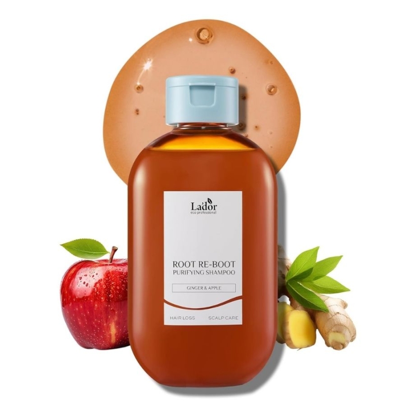 Шампоан против косопад за мазен и чувствителен скалп – Lador Root Re-Boot Purifying Shampoo Ginger & Apple 300 ml