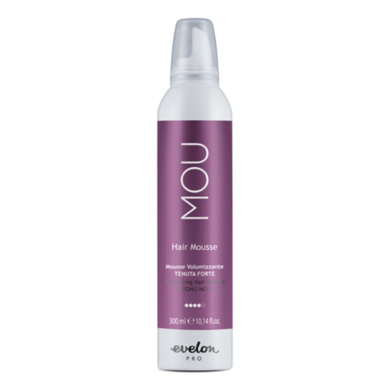 Пяна за обем за фини и безжизнени коси с 24ч фиксация Evelon MOU Volumising Mousse Strong Hold 300 ml