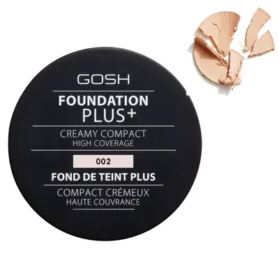 Компактна пудра фон дьо тен Gosh Foundation Plus + Creamy Compact 9g (РАЗЛИЧНИ НЮАНСИ)