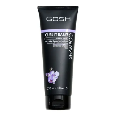 Шампоан за къдрава коса с Purple Orchid за хидратация и контрол на фриз ефекта Gosh Curl it Baby Hair Shampoo 230 ml