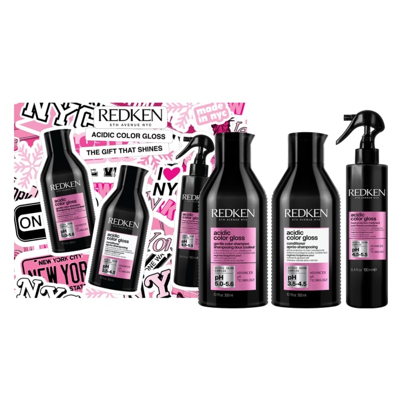 Лимитирана подаръчна кутия за блясък и грижа на боядисаната коса Redken Acidic Color Gloss Holiday Box
