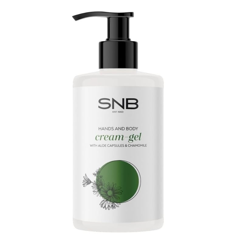 Крем-гел за ръце и тяло със сфери Алое Вера и лайка SNB Aloe Vera & Chamomile Cream Gel Hands & Body