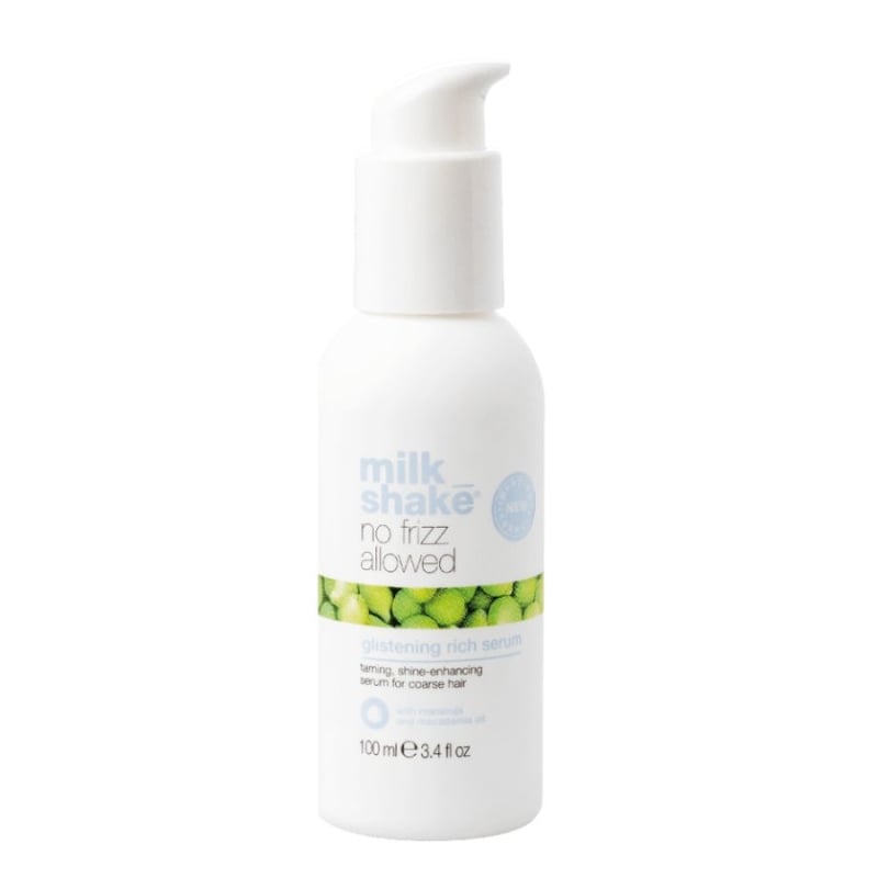Изглаждащ анти-фриз серум за плътна и порьозна коса MilkShake No Frizz Allowed Glistening Rich Serum 100 ml