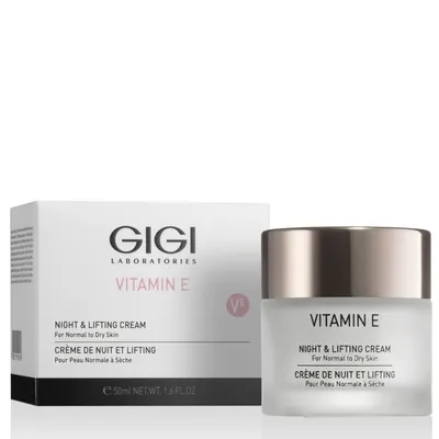 Нощен лифтинг крем с витамин Е и SEPILIFT за изглаждане на бръчки Gigi Vitamin E Night & Lifting Cream 50 ml