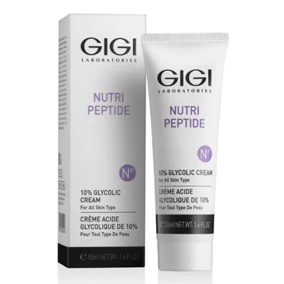 Крем за изглаждане и обновяване с 10% гликолова киселина GIGI Nutri Peptide 10% Glycolic Acid Cream 50 ml