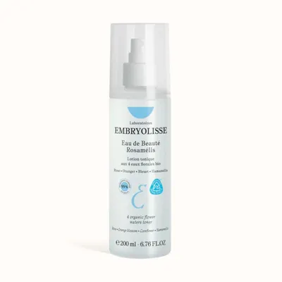 Освежаващ и тонизиращ флорален тоник с розова вода за сияйна кожа Embryolisse Eau de Beauté Rosamélis 200 ml