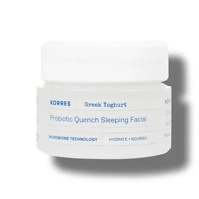 Нощен пробиотичен крем с гръцки йогурт за дълбока хидратация Korres Greek Yoghurt Probiotic Quench Sleeping Facial 40 ml
