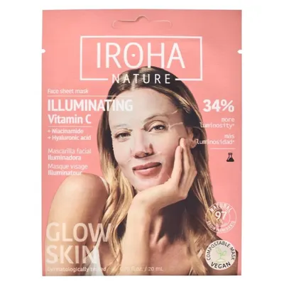 Антиоксидантна маска за лице с Витамин C Iroha Brightening Tissue Mask with Vitamin C + HA