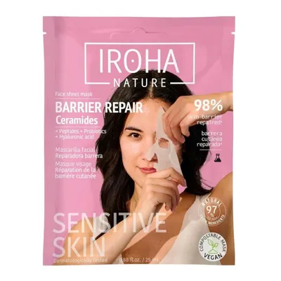 Възстановяваща маска за лице за кожната бариера със серамиди IROHA Nature Barrier Repair Ceramide 25 ml