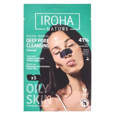 Почистващи ленти за нос против черни точки IROHA Nature Deep Cleansing Nose Strips 3 бр