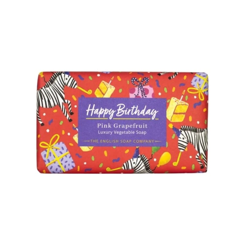 Сапун за повод "Честит Рожден ден" с Розов Грейпфрут The English Soap Company Happy Birthday Pink Grapefruit Luxury Vegetable Soap 190g