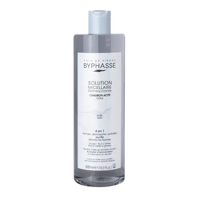Мицеларна вода с активен въглен Byphasse Micellar Make-up Remover Solution 500ml