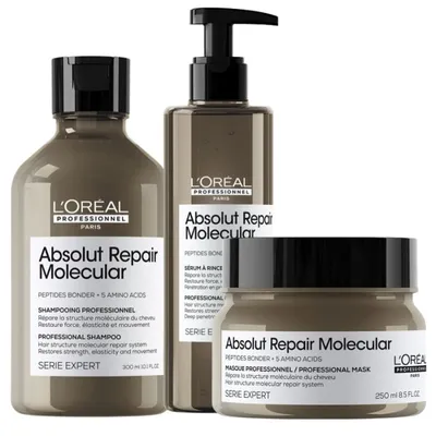 Интензивна рутина за дълбоко възстановяване на увредена коса Loreal Professionnel Absolut Repair Molecular