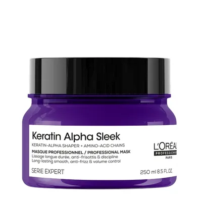 Изглаждаща маска за коса Loreal Professionnel Keratin Alpha Sleek Mask 200 ml