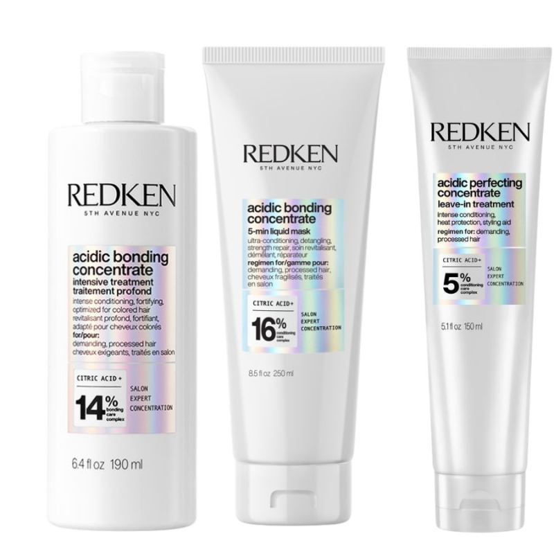 Интензивна рутина за възстановяване и хидратация на силно увредена коса Redken Acidic Bonding Concentrate Repair & Moisture Set