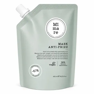 Изглаждаща маска против хвърчаща коса и фриз ефект с масло от макадамия MIMARE Anti-Frizz Hair Mask 480 ml
