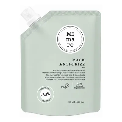 Изглаждаща маска против хвърчаща коса и фриз ефект с масло от макадамия MIMARE Anti-Frizz Hair Mask 200 ml