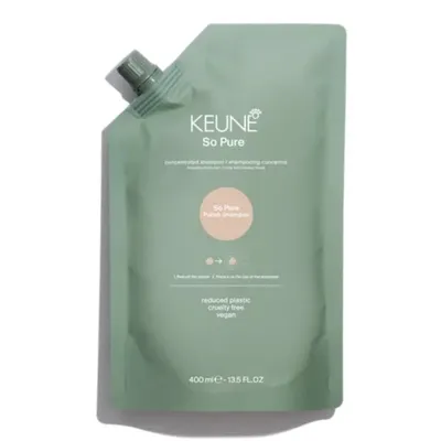 Изглаждащ шампоан против фриз за гладка и блестяща коса Keune So Pure Polish Shampoo Refill 400 ml