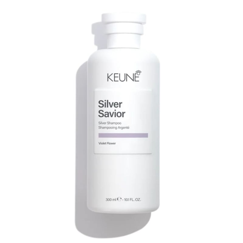 Матиращ шампоан против жълти оттенъци за руса, платинена и сива коса Keune Care Silver Savior Shampoo 300 ml