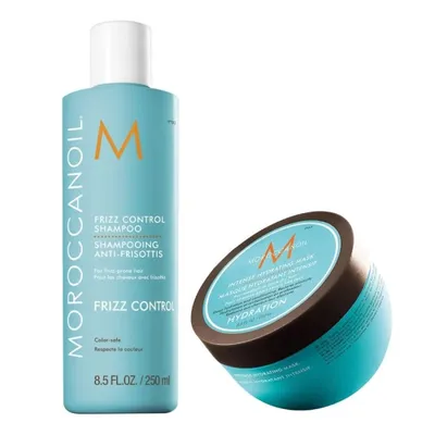 Комплект шампоан против фриз и интензивно хидратираща маска Moroccanoil Frizz Control Shampoo + Mask