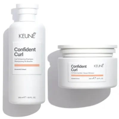Комплект за хидратация и възстановяване на къдрава коса Keune Care Confident Curl Shampoo 300 мл + Mask 250 мл