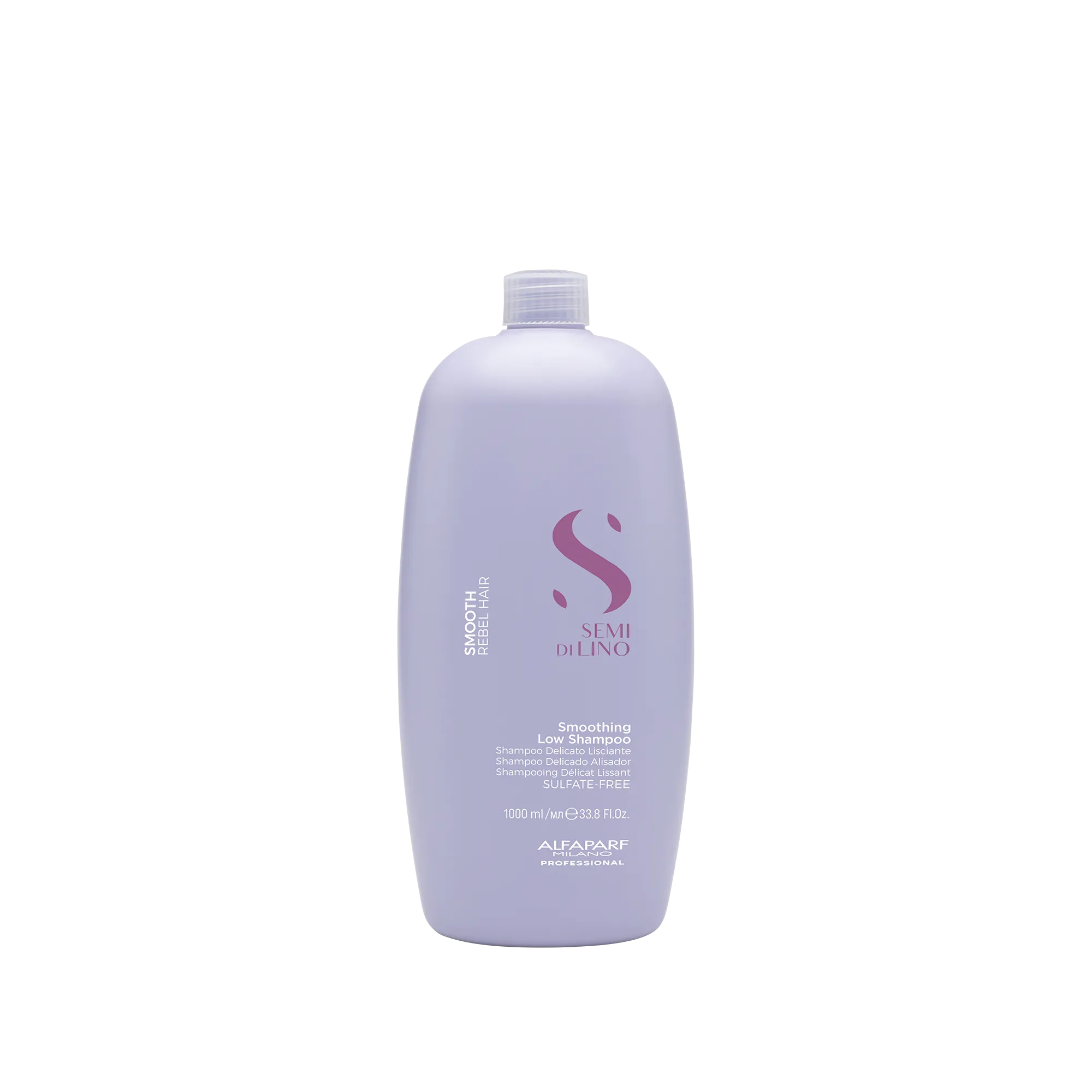 Шампоан със заглаждащ ефект за цъфтяща и непокорна коса Alfaparf Semi di Lino Smoothing Low Shampoo 1000ml