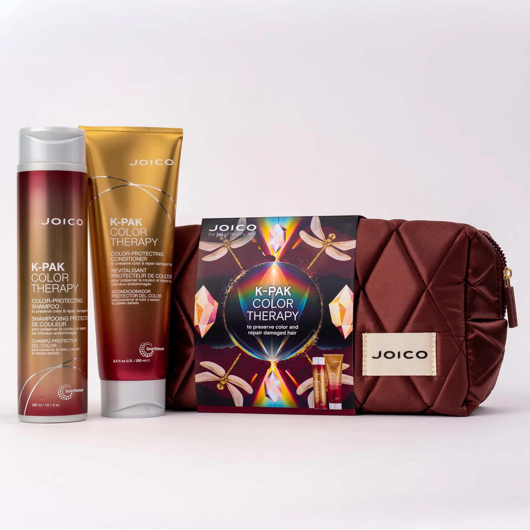 Комплект за боядисана коса JOICO K-Pak Color Therapy Duo Set + несесер