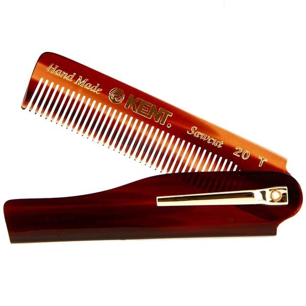 Сгъваем гребен за мъже Kent Handmade Folding Comb Fine Hair 75mm