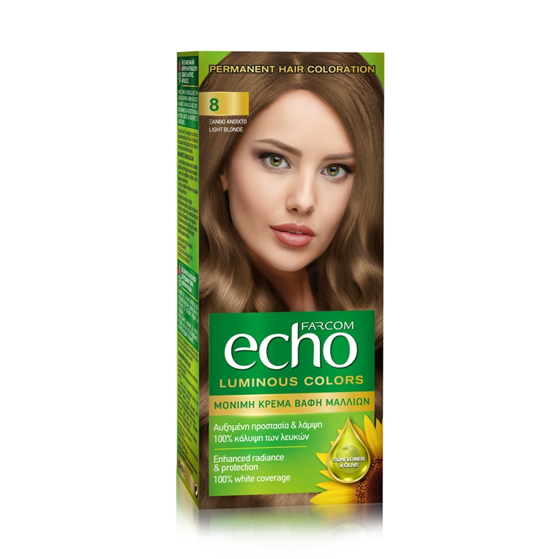 Щадяща боя за коса с екстракт от Маслина и Витамин C Farcom Echo Hair Color 120ml — 8