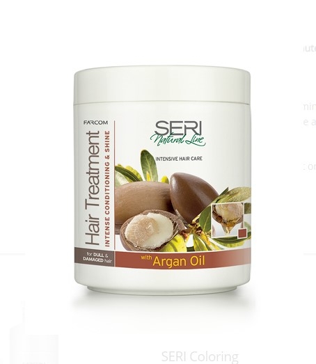 Маска за увредена коса с Арганово масло Seri Natural Line Intense Conditioning & Shine Hair Treatment 1000ml — 2