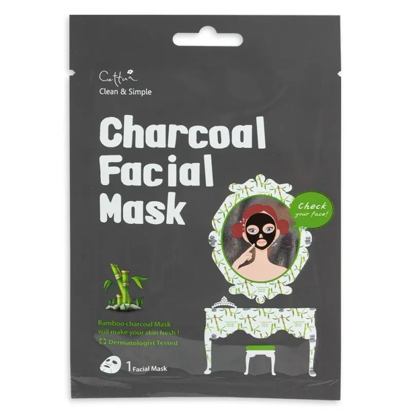 Маска за лице с Бамбуков въглен Cettua Clean & Simple Bamboo Charcoal Facial Mask
