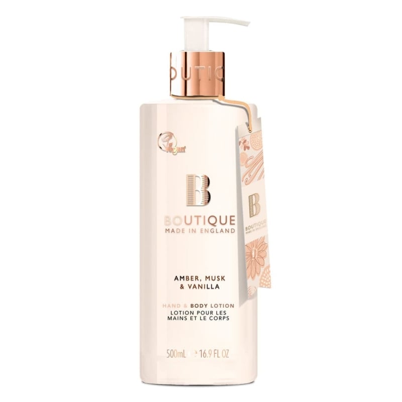 Лосион за тяло и ръце Амбър, Мускус и Ванилия Boutique Amber, Musk & Vanilla Hand & Body Lotion 500ml