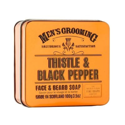 Сапун за лице и брада с Трън и Пипер Scottish Fine Soaps Men's Grooming Thistle & Black Pepper Face & Beard Soap 100g