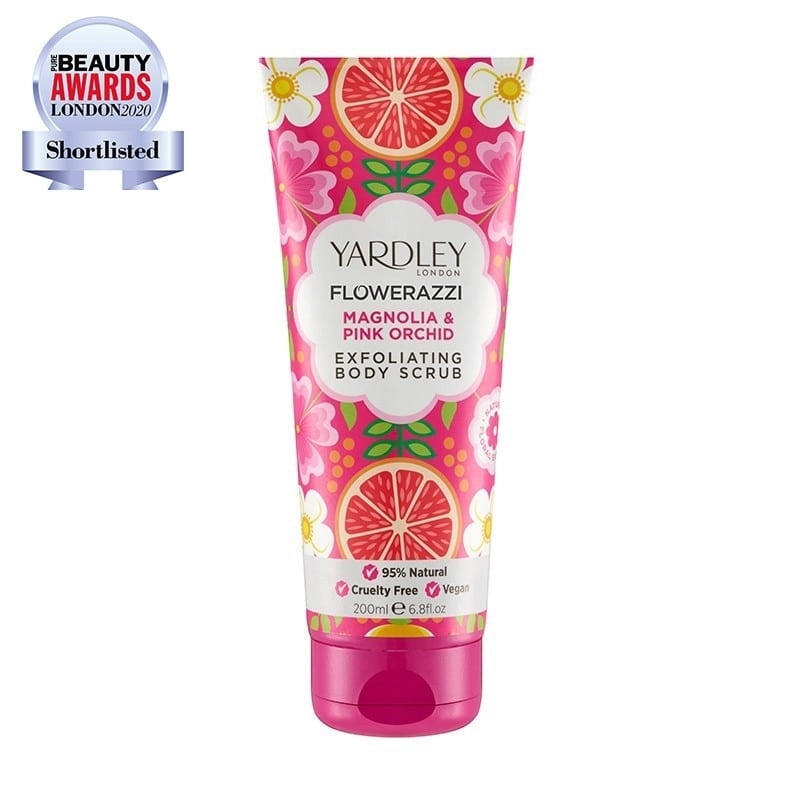 Ексфолиращ скраб за тяло с Магнолия и Орхидея Yardley Flowerazzi Magnolia & Pink Orchid Exfoliating Body Scrub 200ml
