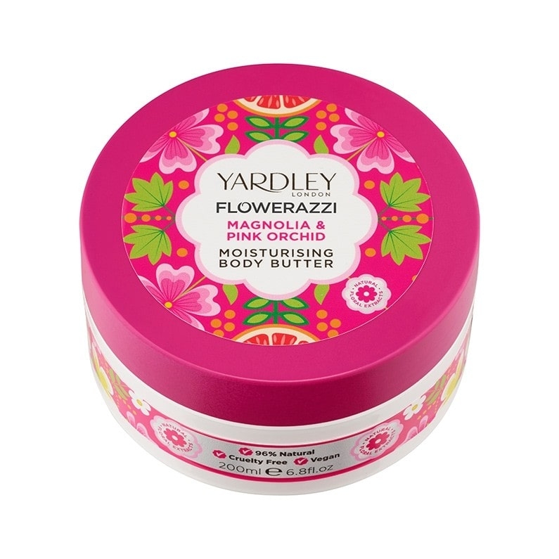 Хидратиращо масло за тяло с Магнолия и Орхидея Yardley Flowerazzi Magnolia & Pink Orchid Moisturising Body Butter 200ml