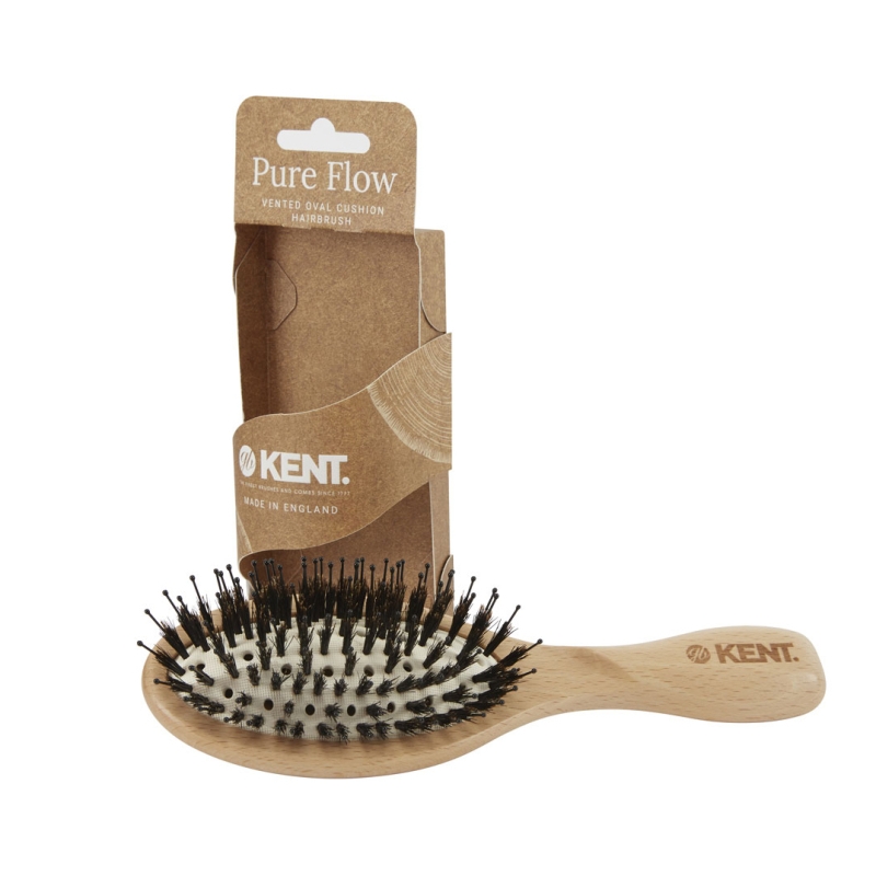 Дървена четка за коса с вентилация Kent Pure Flow LPF1 Hair Brush