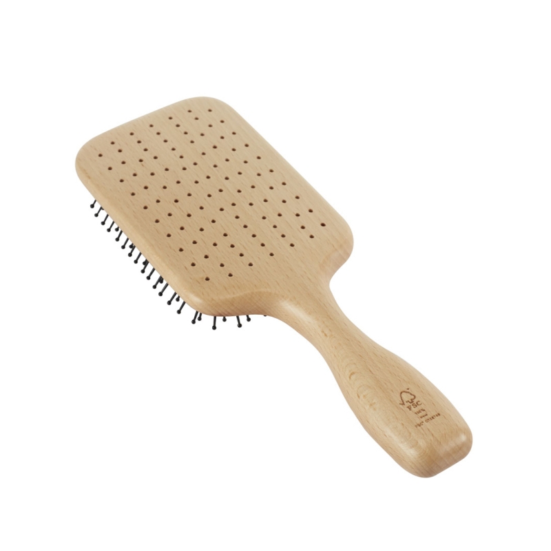 Дървена четка за коса с вентилация - голяма Kent Pure Flow LPF2 Hair Brush — 4