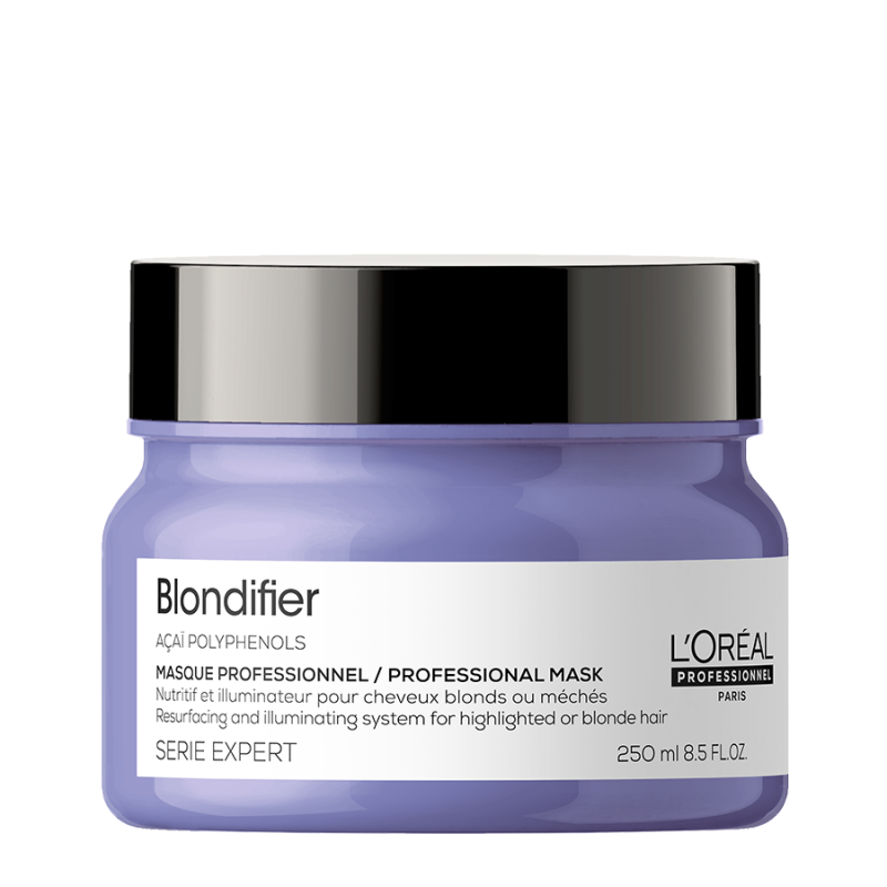 Възстановяваща маска за неутрализиране на жълти оттенъци на руса коса Loreal Professionnel Serie Expert Blondifier Mask 250ml