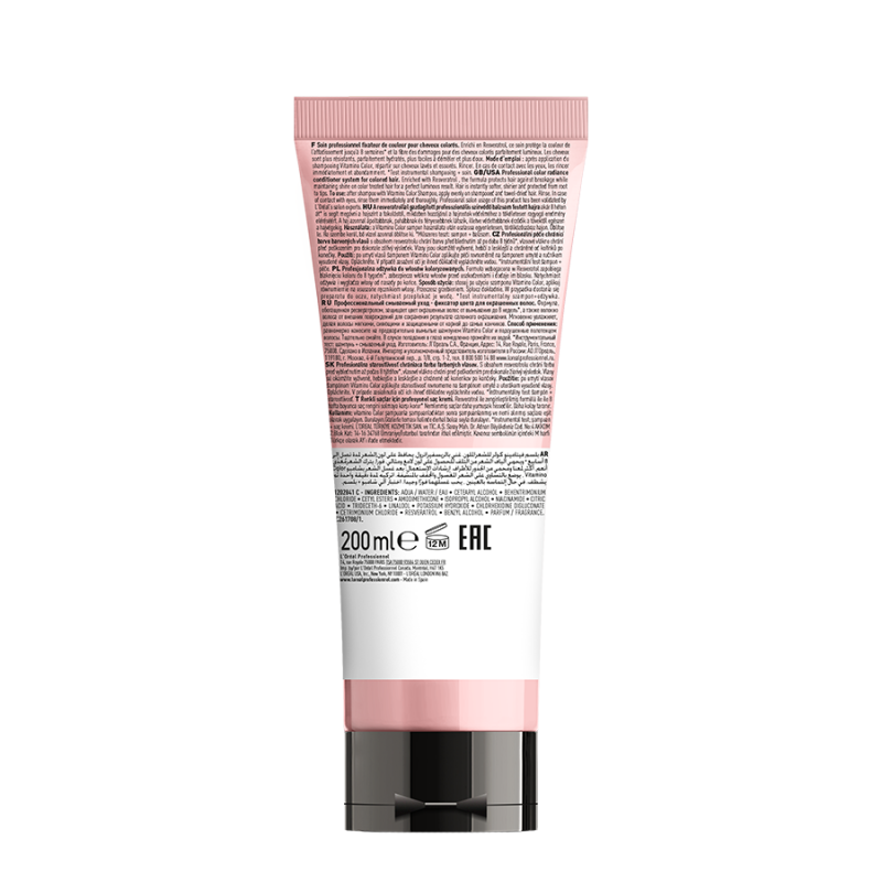 Балсам за запазване на цвета и блясъка на боядисана коса Loreal Professionnel Serie Expert Vitamino Color Resveratrol Conditioner 200ml — 2