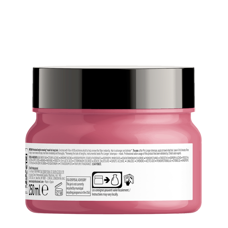 Уплътняваща маска за обновяване на дължините Loreal Professionnel Serie Expert Pro Longer Filler A100 + Amino Acid Mask 250ml — 3