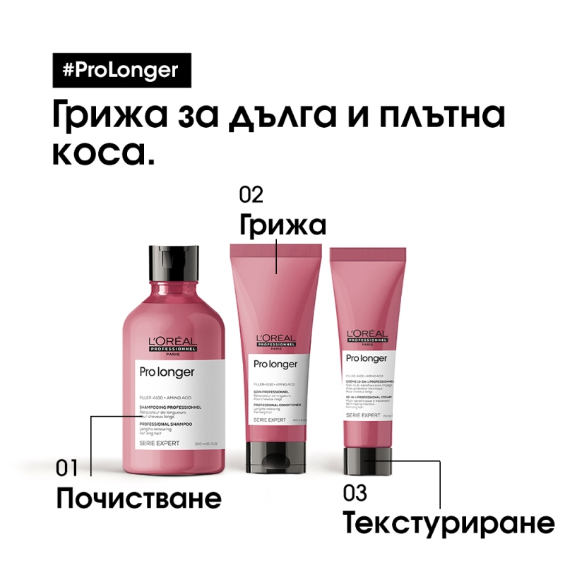 Уплътняващ крем без изплакване за дълга коса Loreal Professionnel Serie Expert Pro Longer 10 in1 Professional Cream 150ml — 5
