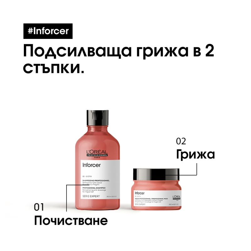 Подсилваща маска против накъсване Loreal Professionnel Serie Expert Inforcer Mask 250ml — 6