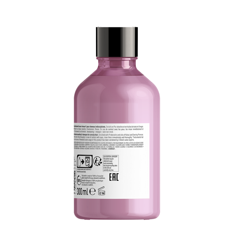 Шампоан за интензивно изглаждане на непокорна коса Loreal Professionnel Serie Expert Liss Unlimited Shampoo 300ml — 2