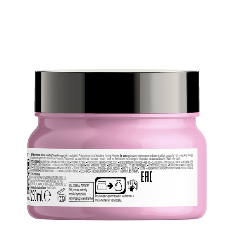 Маска за интензивно изглаждане на непокорна коса Loreal Professionnel Serie Expert Liss Unlimited Mask 250ml — 2