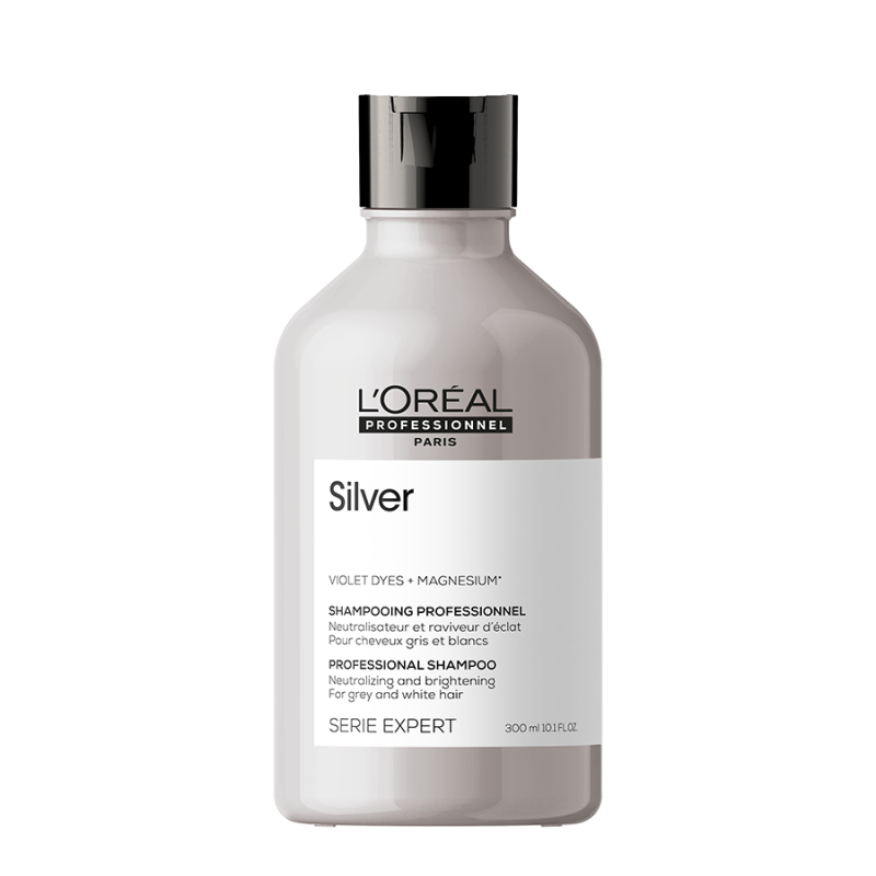 Неутрализиращ шампоан за сива,бяла и платинено руса коса Loreal Professionnel Serie Expert Silver Shampoo 300ml