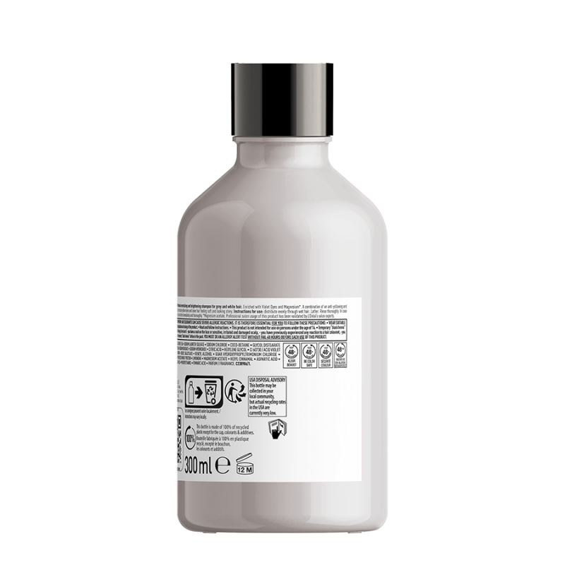 Неутрализиращ шампоан за сива,бяла и платинено руса коса Loreal Professionnel Serie Expert Silver Shampoo 300ml — 2