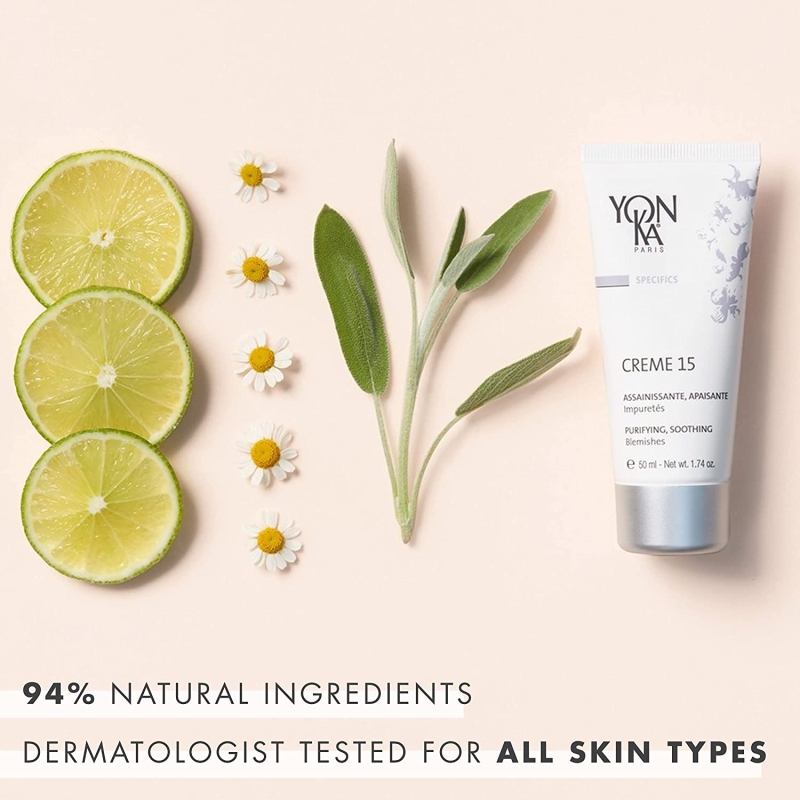 Почистващ и успокояващ крем за проблемна кожа Yon-Ka Specifics Creme 15 Purifying & Soothing Cream 50ml — 2